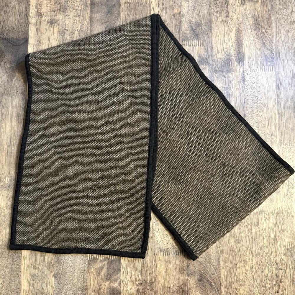 Murano 100% Merino Wool Scarf Argyle Diamond Rectangle Winter Brown 76.5" - Picture 4 of 6